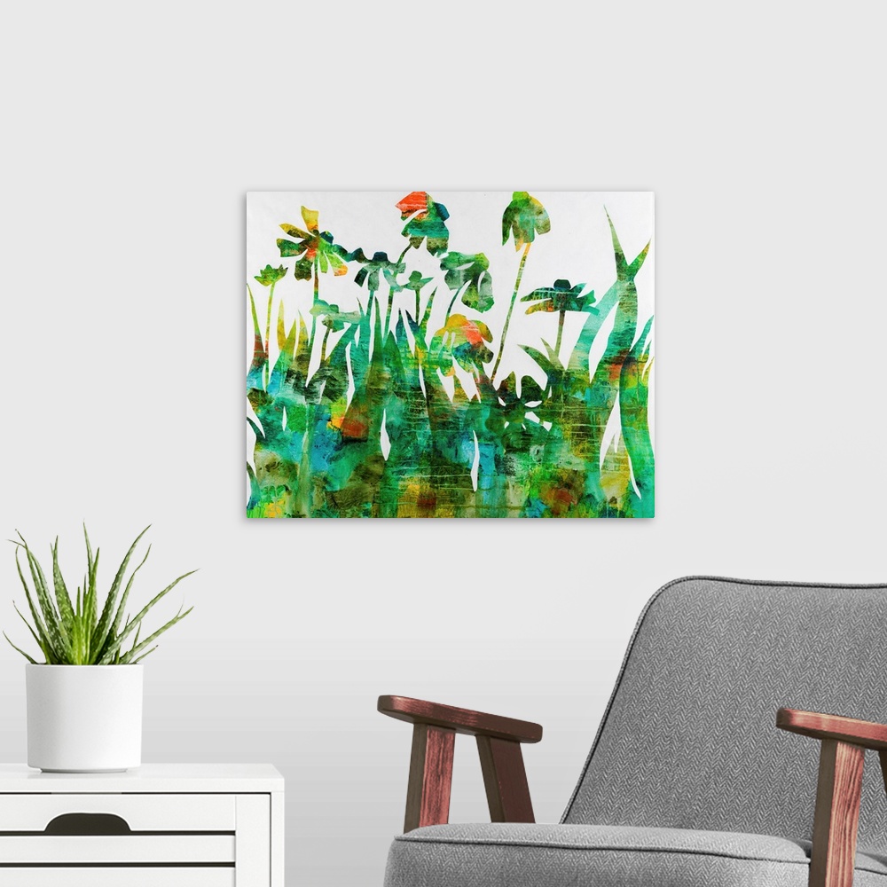 A modern room featuring Field Of Color II