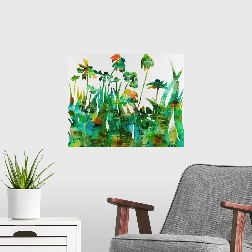 A modern room featuring Field Of Color II