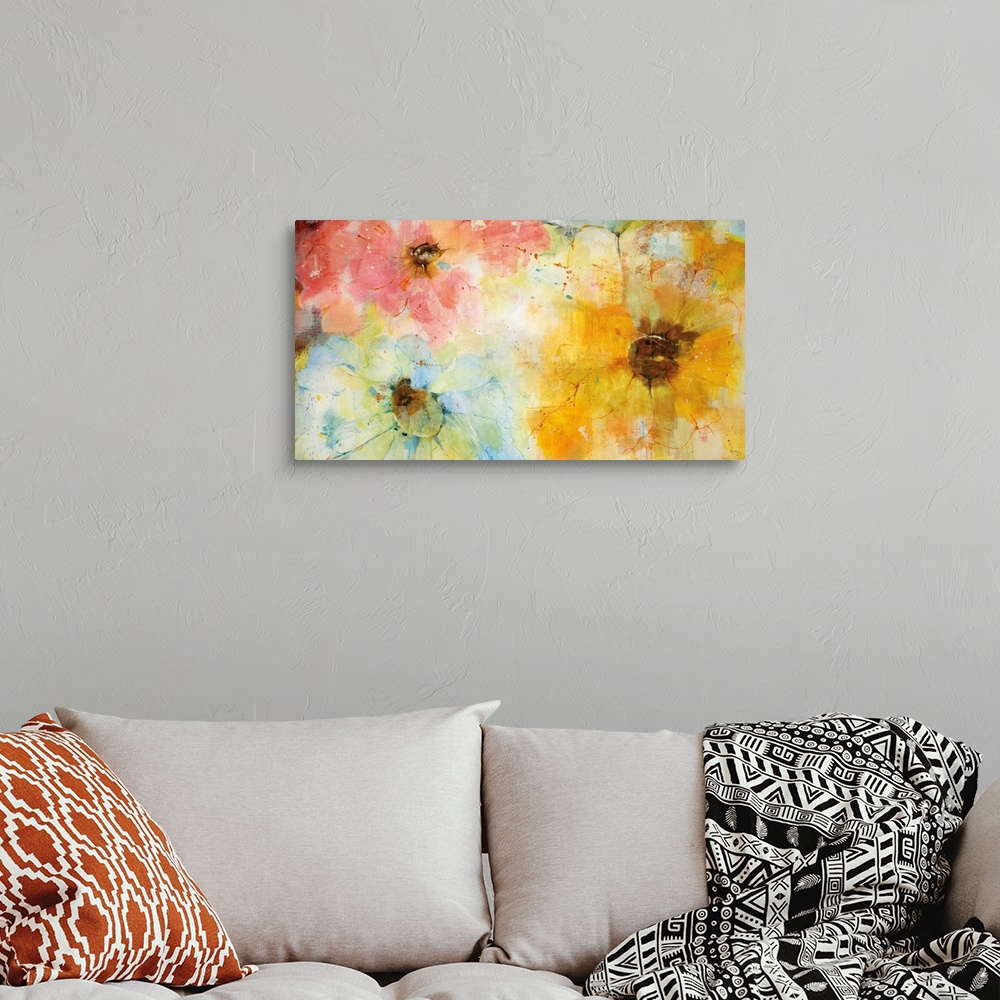 A bohemian room featuring Flower Abstract