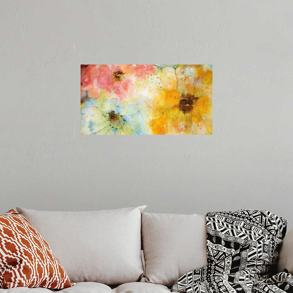 A bohemian room featuring Flower Abstract