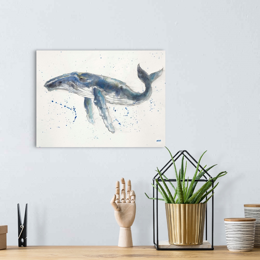 A bohemian room featuring Humpback Whale
