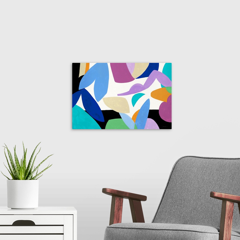 A modern room featuring Ode To Matisse II