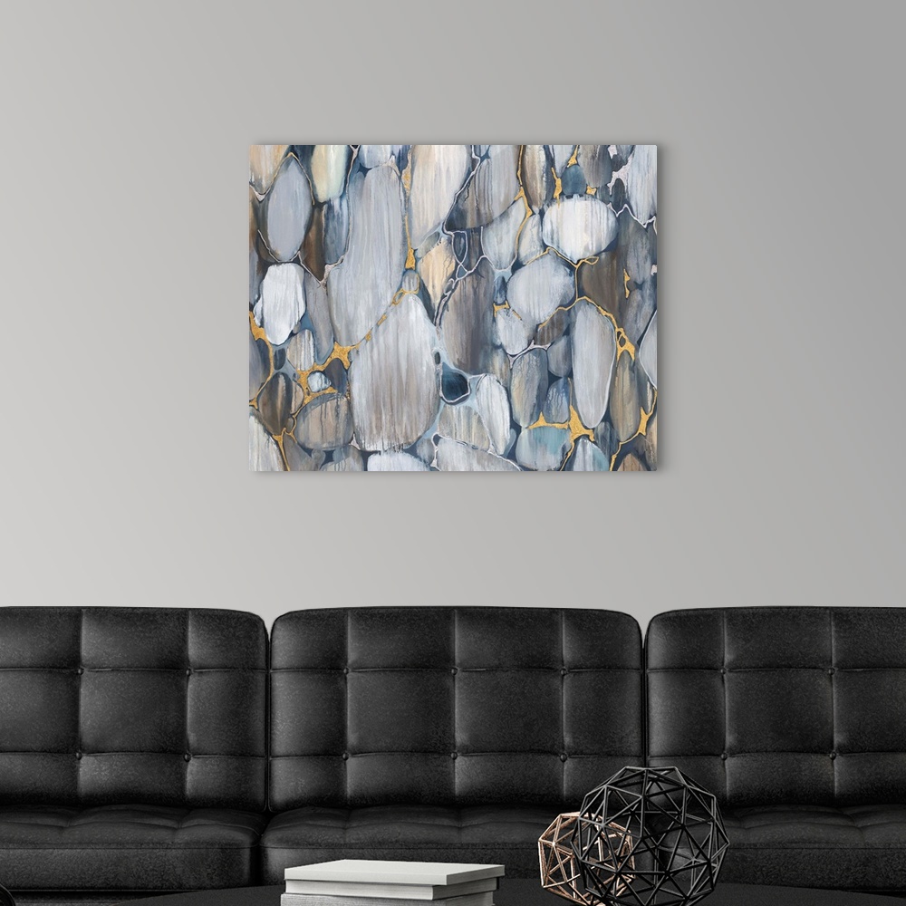 A modern room featuring River Rocks