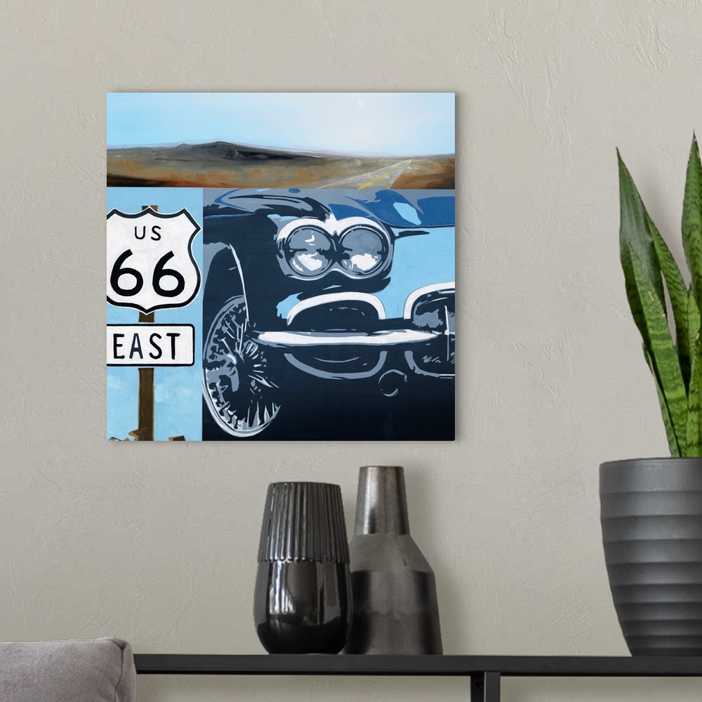 A modern room featuring Route 66-A
