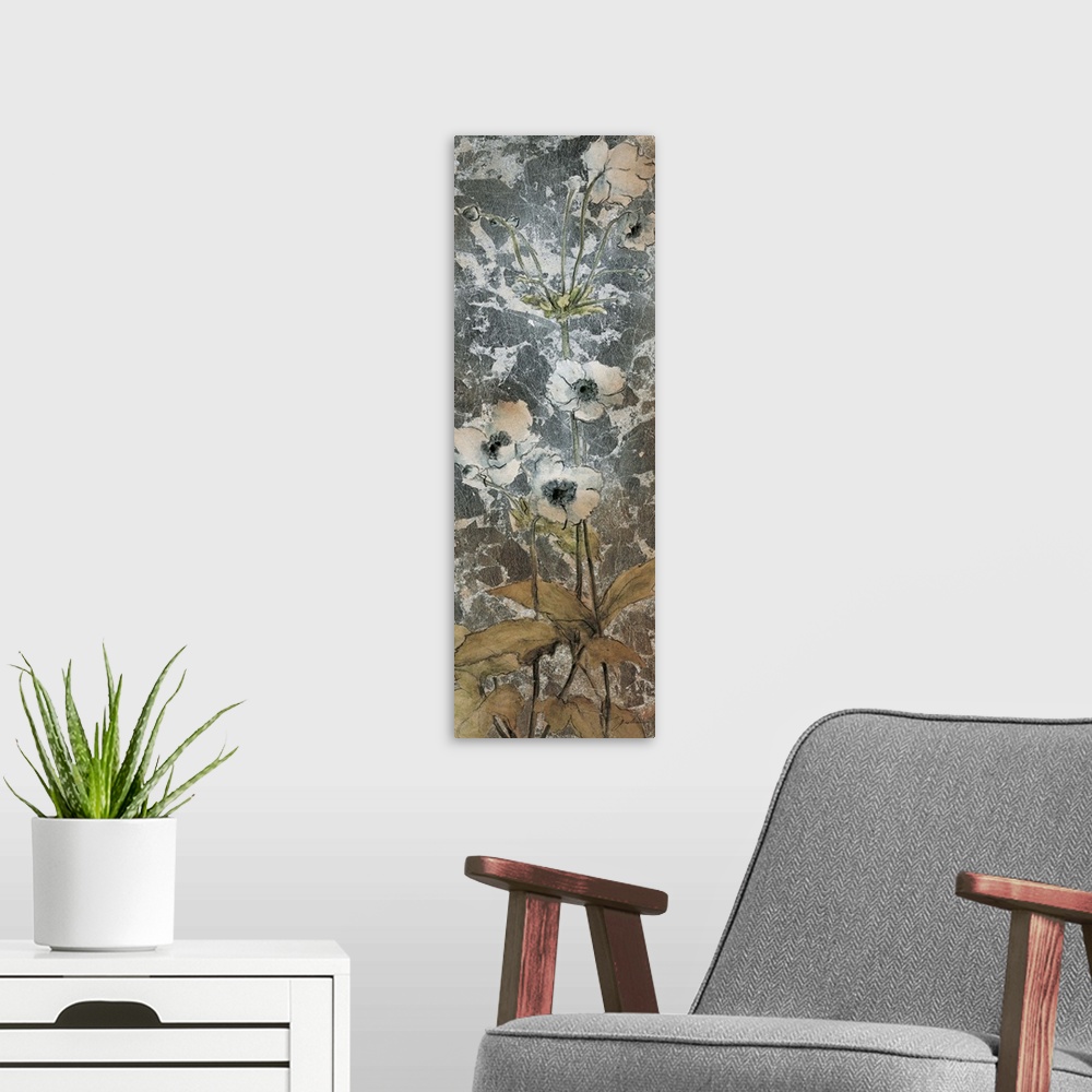 A modern room featuring Slender Blossoms II