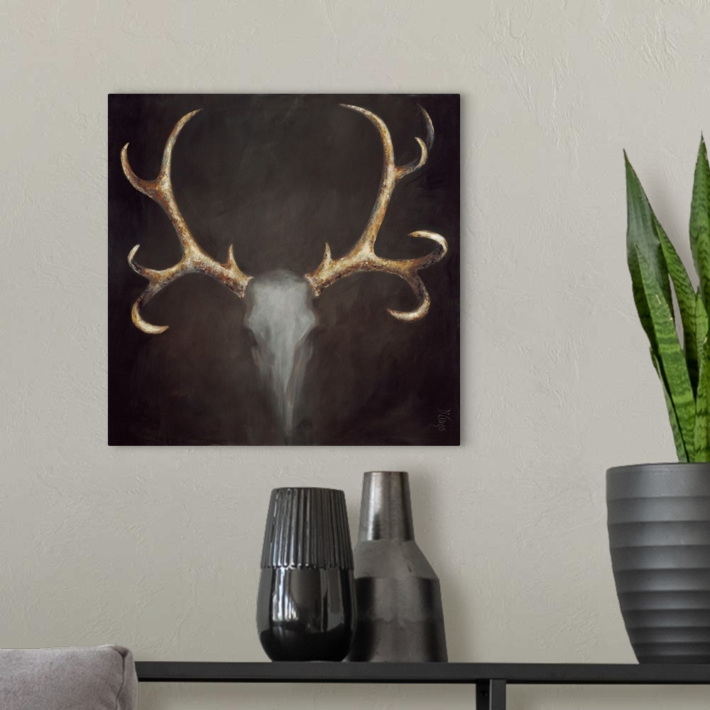 A modern room featuring Spirit Of The Mule Deer