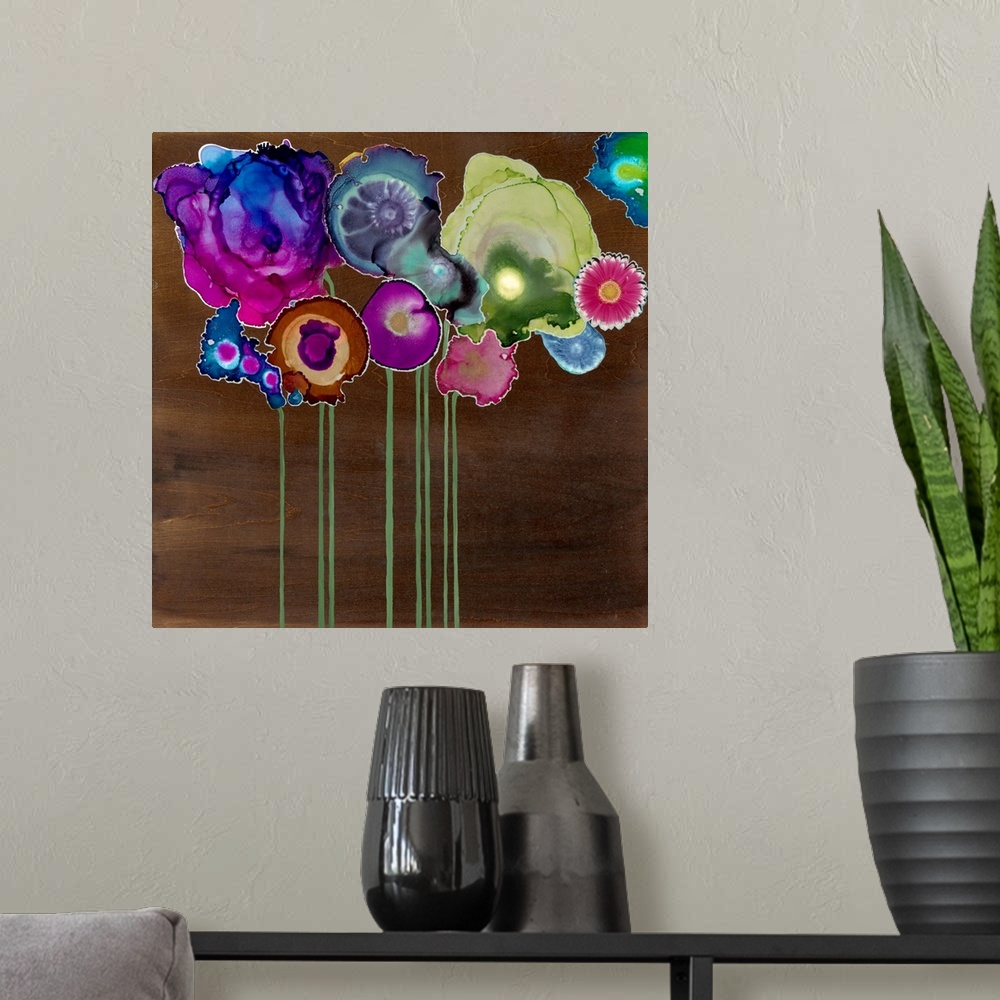 A modern room featuring Spring Bouquet II