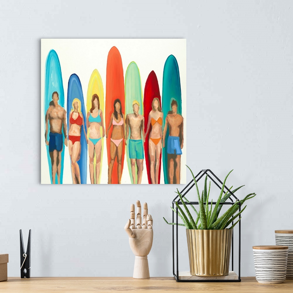 A bohemian room featuring Surfers