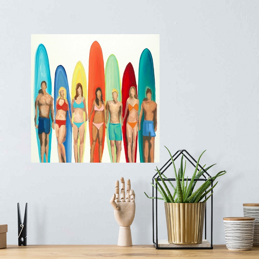 A bohemian room featuring Surfers