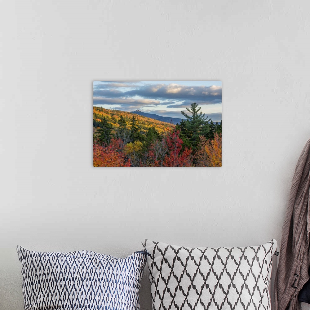 A bohemian room featuring Brightly colored forests in autumn in New Hampshire's Kancamagus Pass.