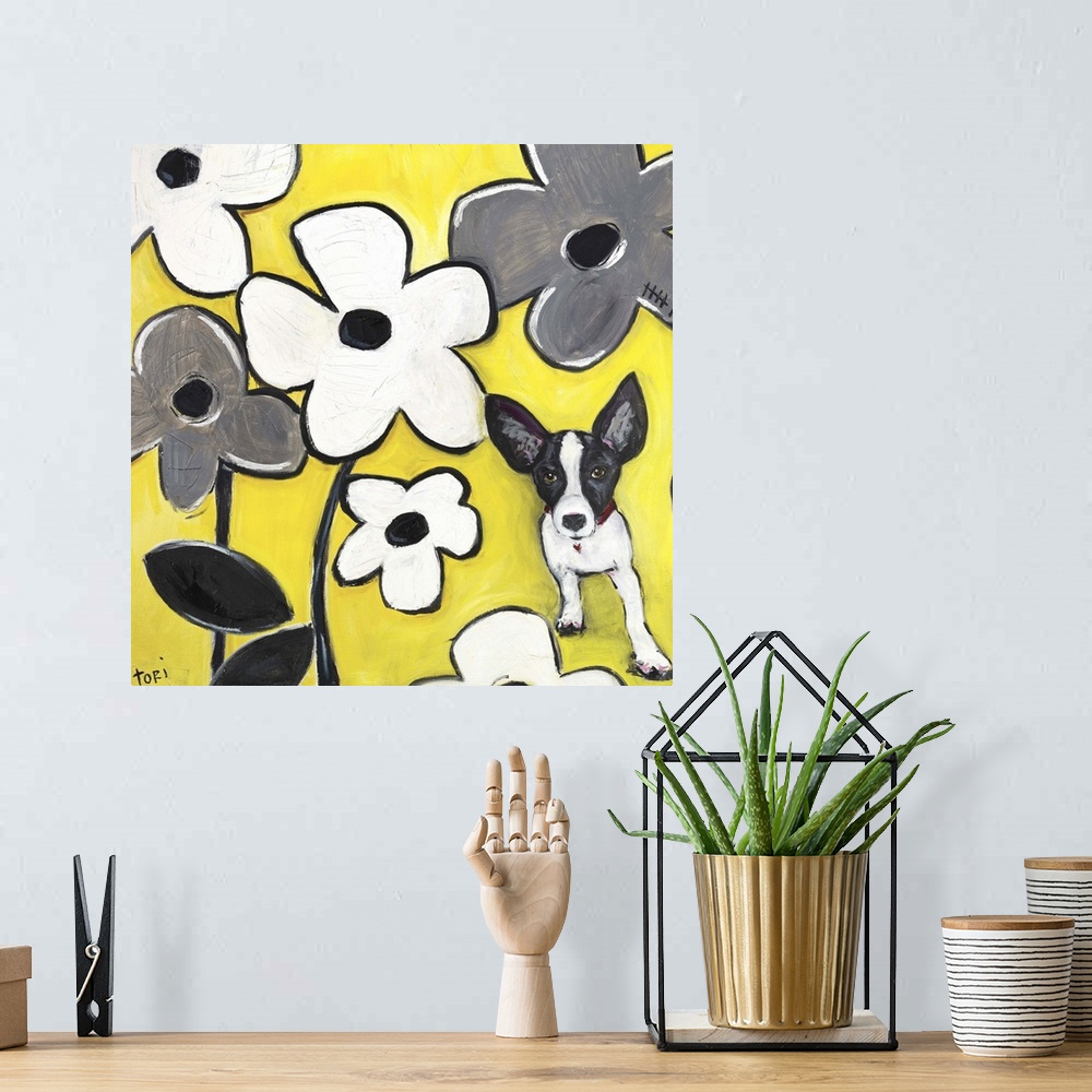 A bohemian room featuring Flowerdog Yellow
