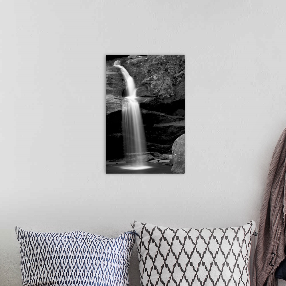 A bohemian room featuring A long waterfall
