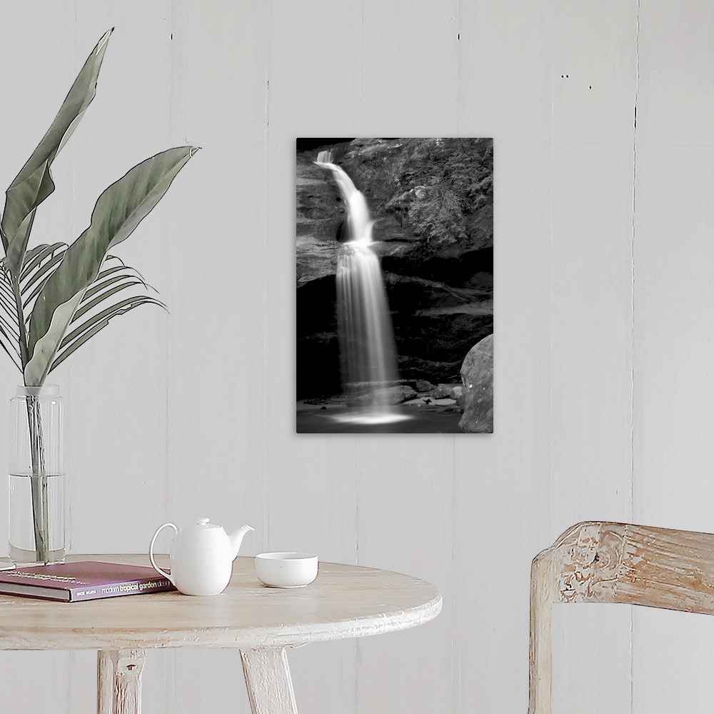 A farmhouse room featuring A long waterfall