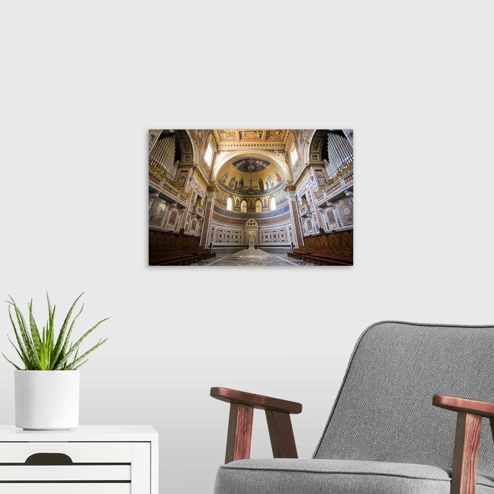 A modern room featuring Apse of San Giovanni in Laterano, Rome