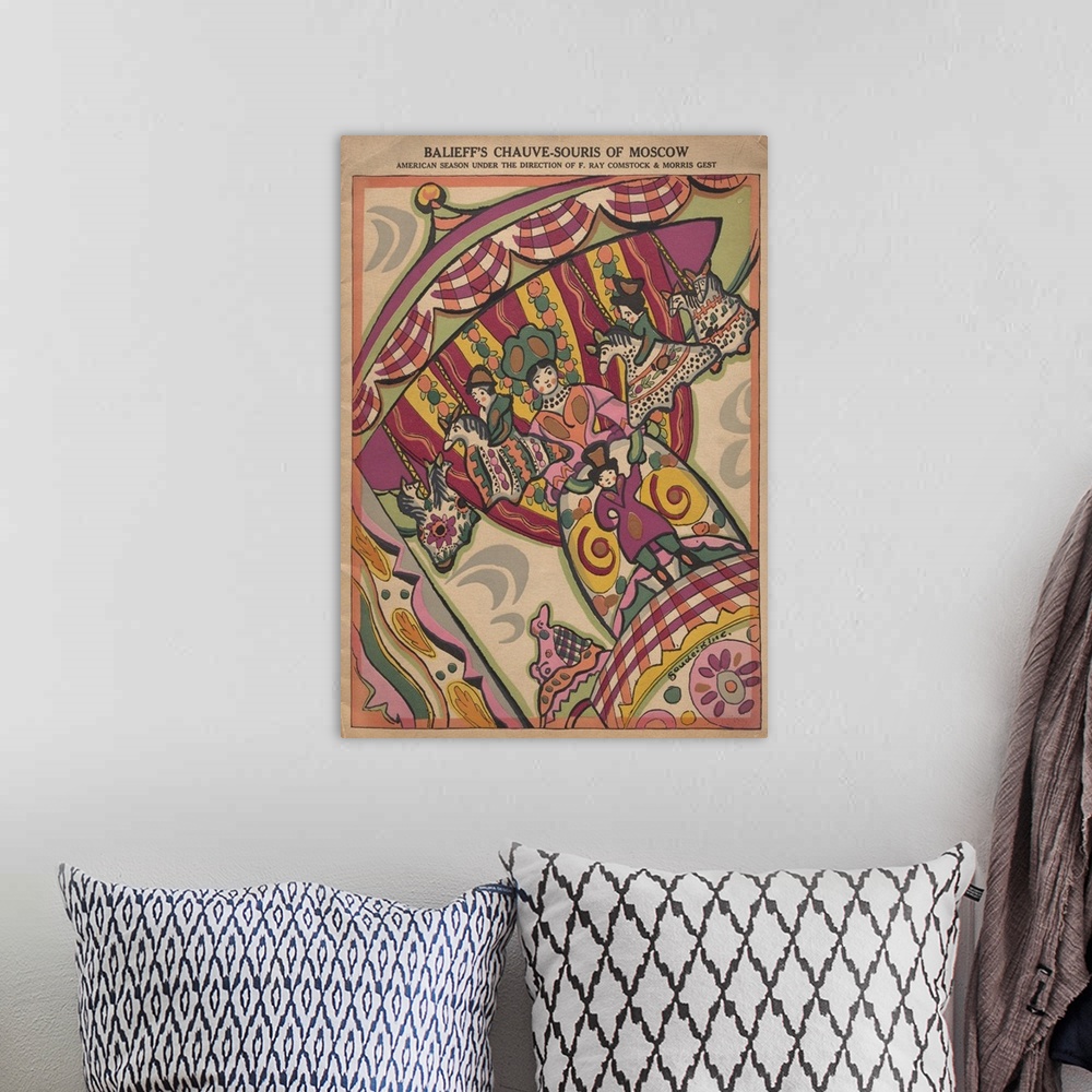 A bohemian room featuring Circus pamphlet cover