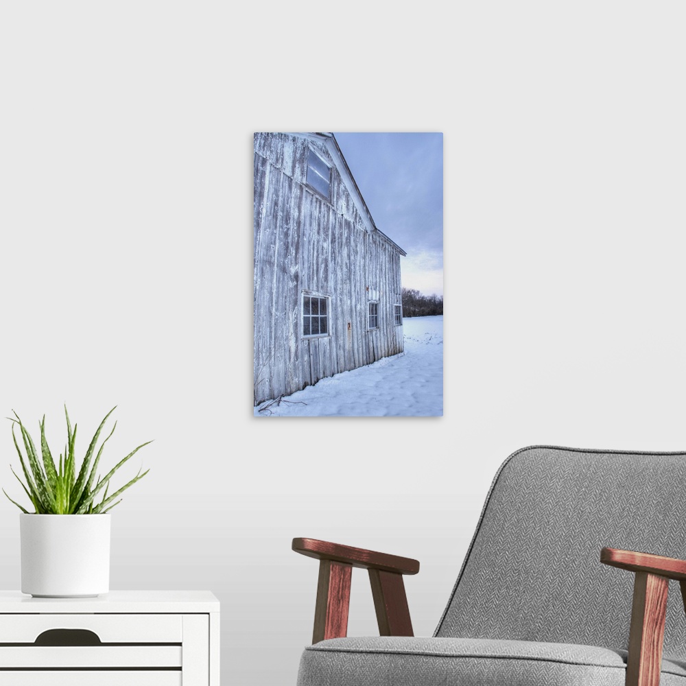 A modern room featuring Barn in winter at Grant Park Centerville Ohio