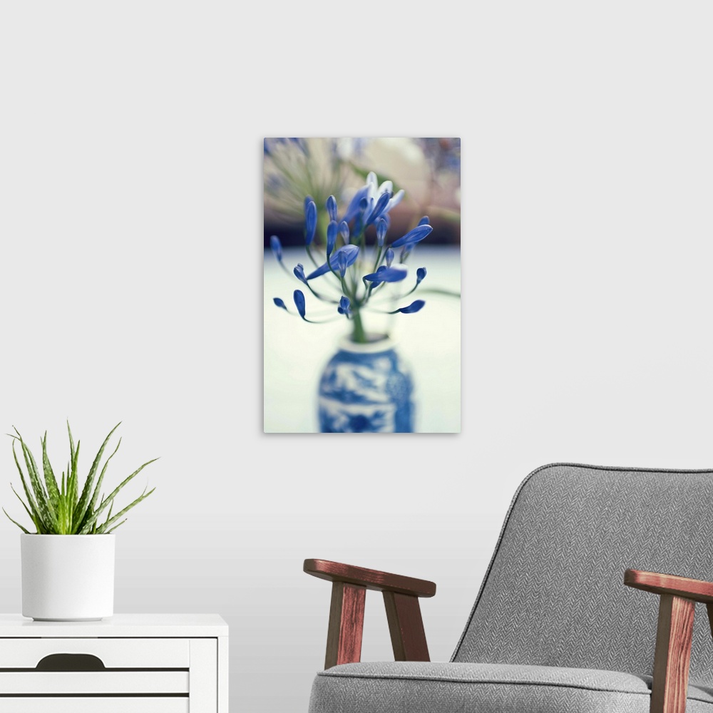 A modern room featuring Blue Vase