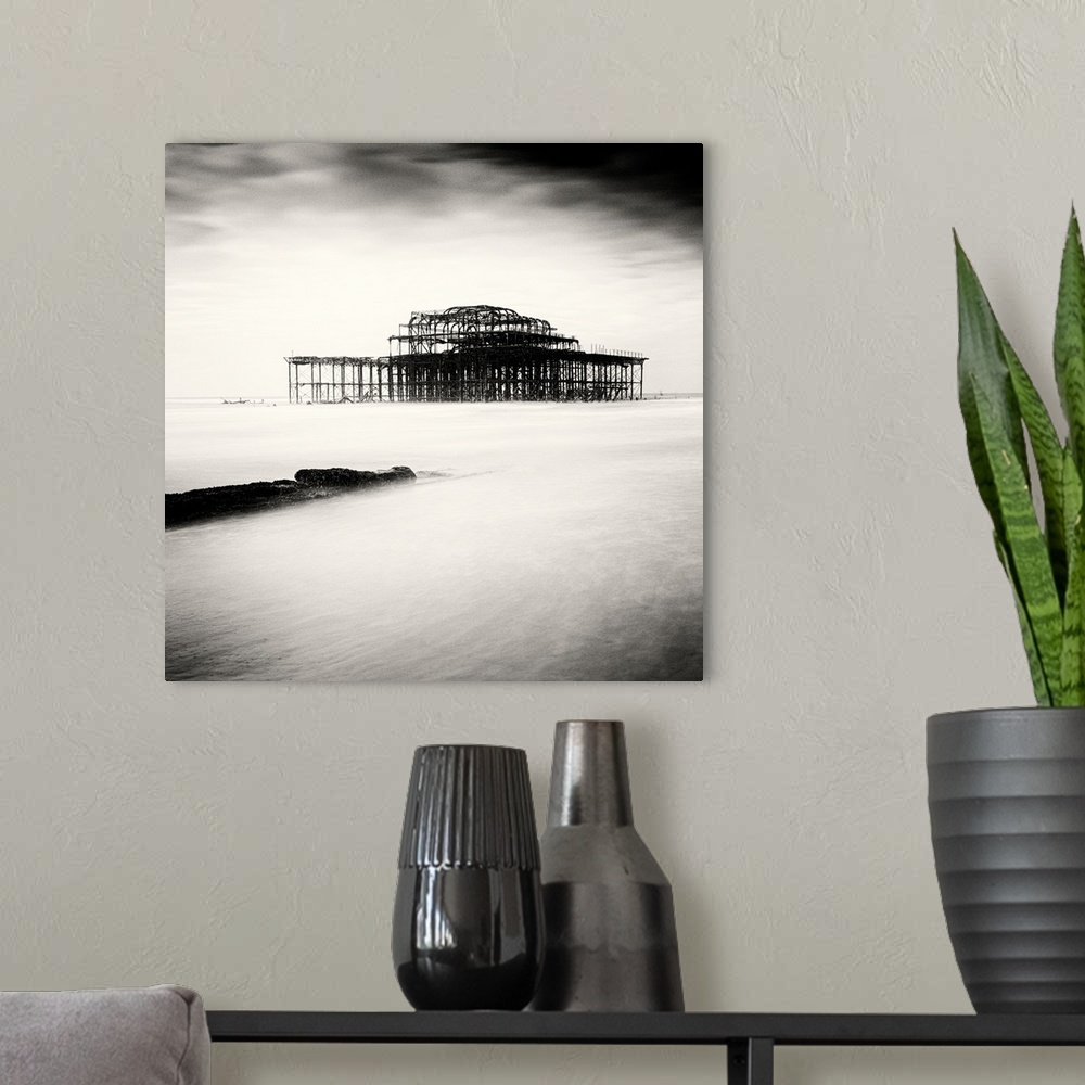 A modern room featuring West pier, Brighton, West Sussex, England