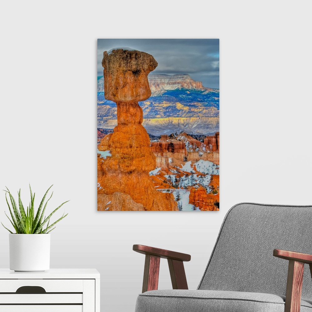 A modern room featuring Bryce Canyon National Park Utah in winter by Jim Crotty