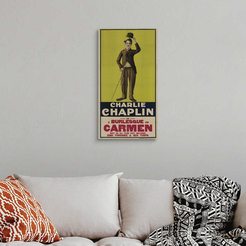 A bohemian room featuring Charlie Chaplin - In A Burlesque On Carmen