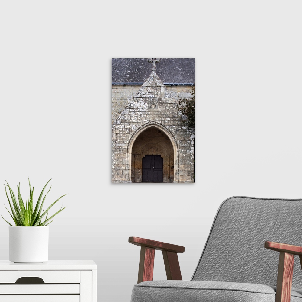 A modern room featuring Detail from Saint Gigner church, town of Pluvigner, departement of Morbihan, France