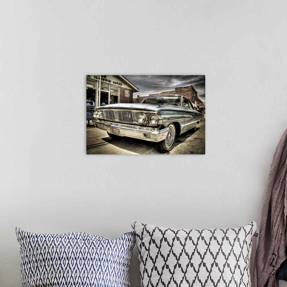 A bohemian room featuring A 1960's Ford Galaxy car