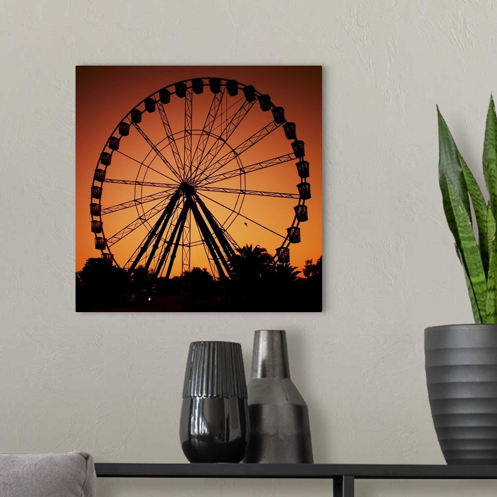A modern room featuring Giant Sky Wheel