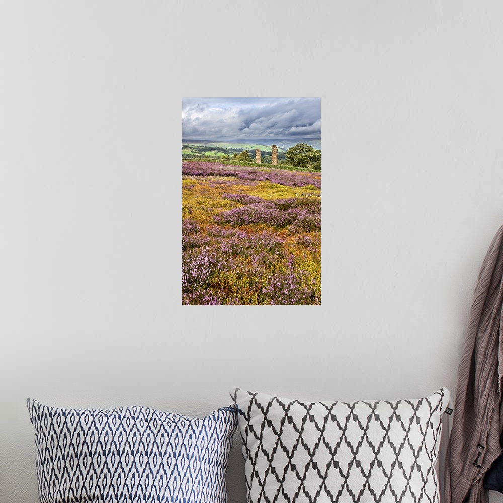 A bohemian room featuring Remote rural location with heather in the north of England.