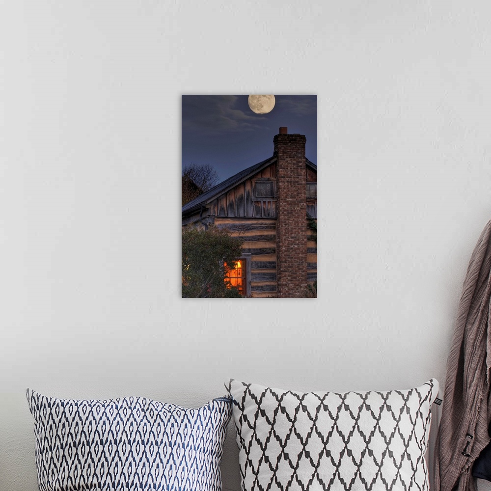 A bohemian room featuring Moon rise over hill at Inn at Cedar Falls