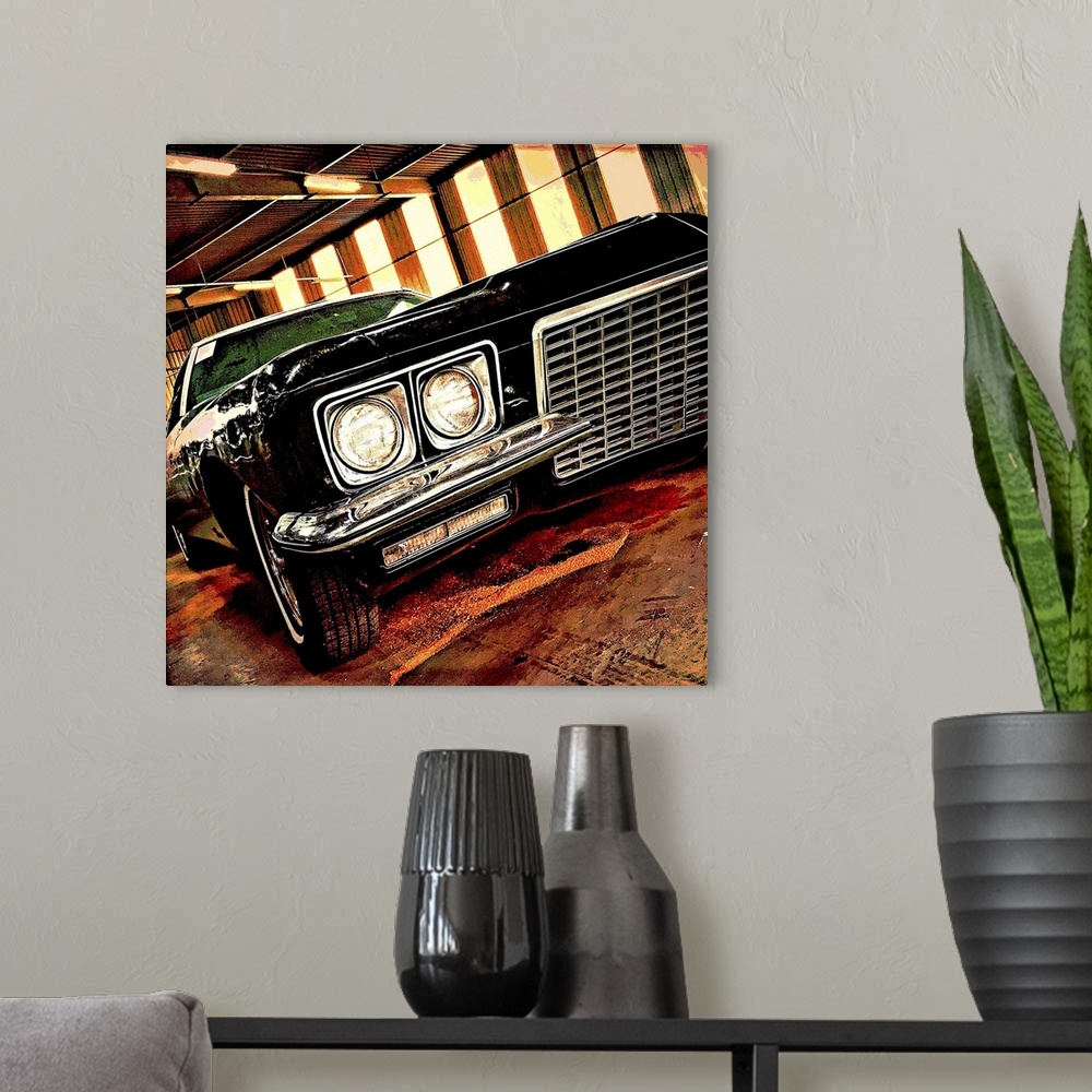 A modern room featuring Old retro vehicles in USA