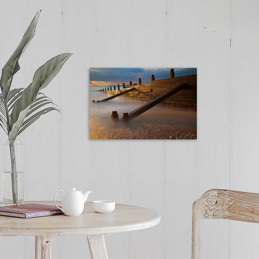 A farmhouse room featuring Sunset at West Wittering beach, West Sussex, UK