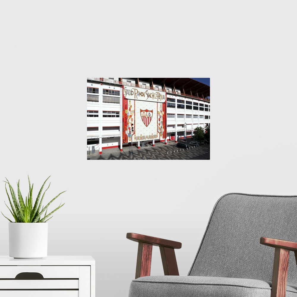 A modern room featuring Sanchez Pizjuan stadium, belonging to Sevilla FC, Sevilla, Spain