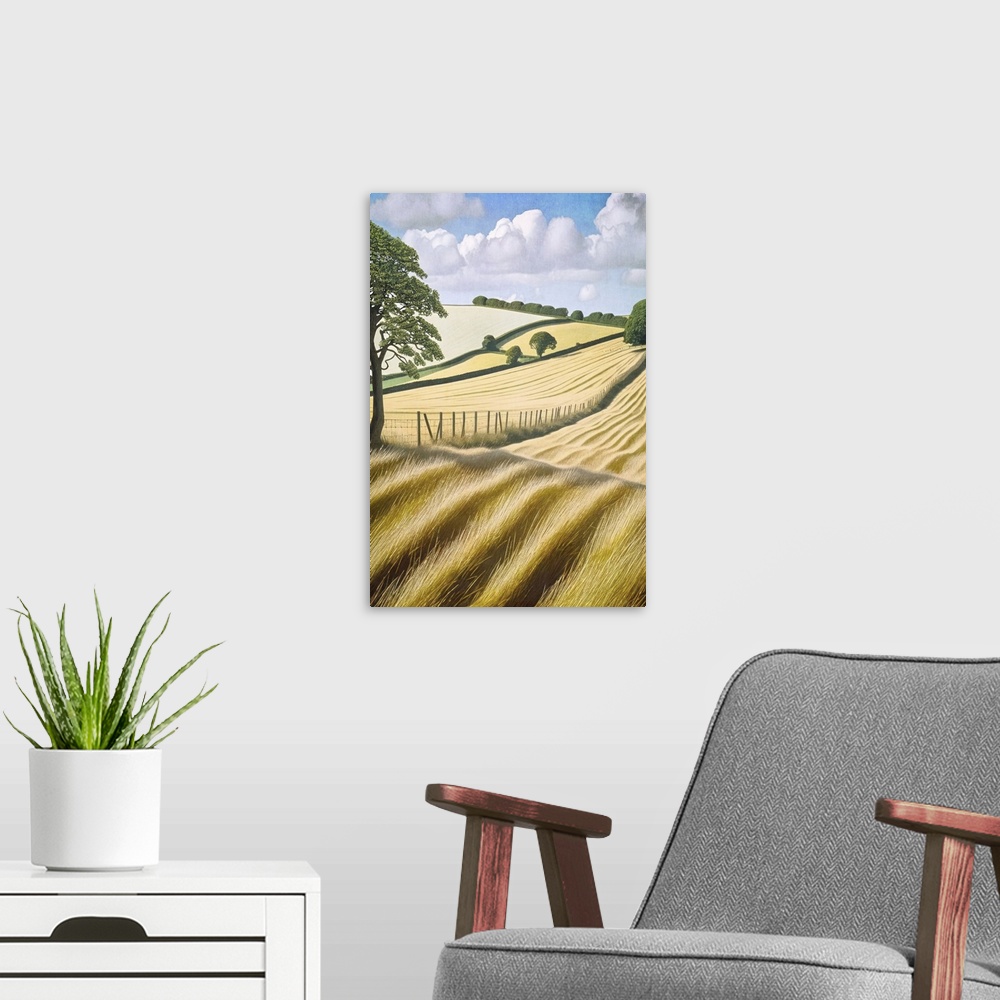 A modern room featuring Originally an illustration of the South Downs a region of hillside stretching from East Sussex to...