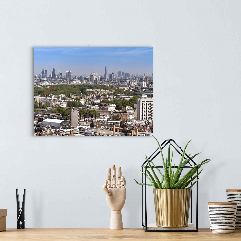 A bohemian room featuring Aerial view across London. The City of London is a city and county that contains the historic cen...