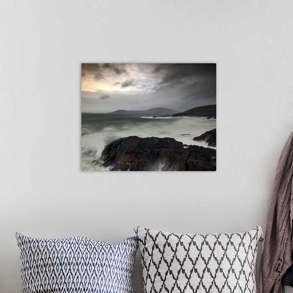 A bohemian room featuring Beach near Na Buirgh, Harris, Outer Hebrides, Scotland, UK