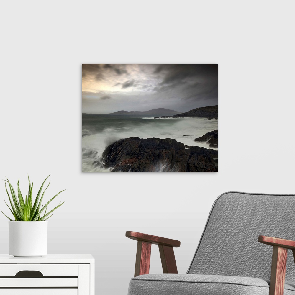 A modern room featuring Beach near Na Buirgh, Harris, Outer Hebrides, Scotland, UK
