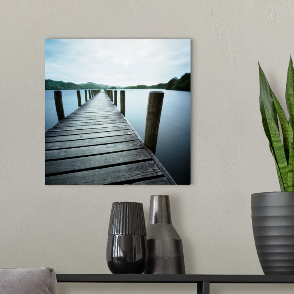 A modern room featuring Jetty on Coniston Water, Lake District, Cumbria