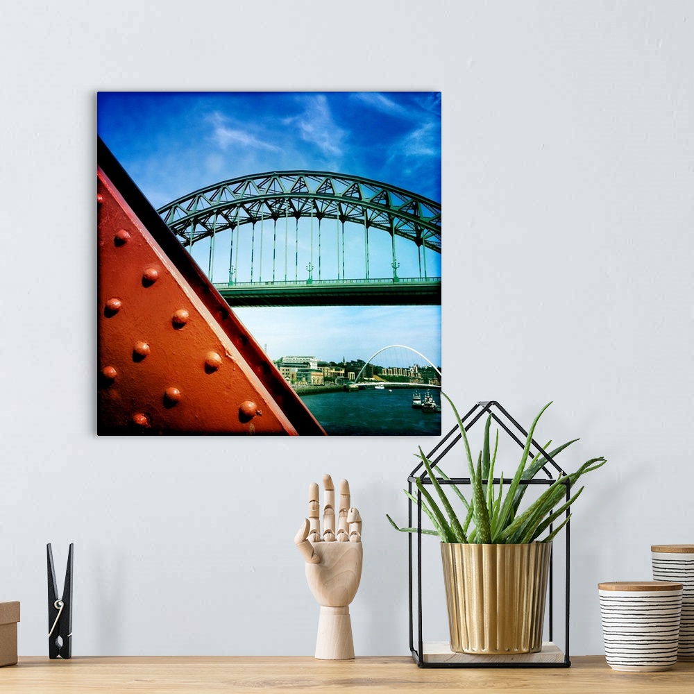 A bohemian room featuring Tyne bridges, Newcastle-Upon-Tyne, UK