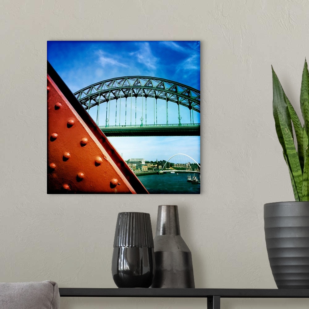 A modern room featuring Tyne bridges, Newcastle-Upon-Tyne, UK