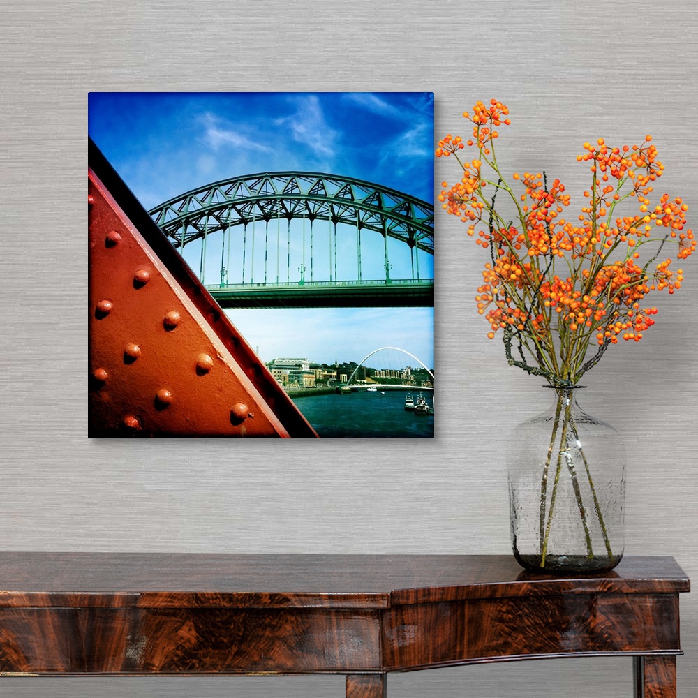 A traditional room featuring Tyne bridges, Newcastle-Upon-Tyne, UK