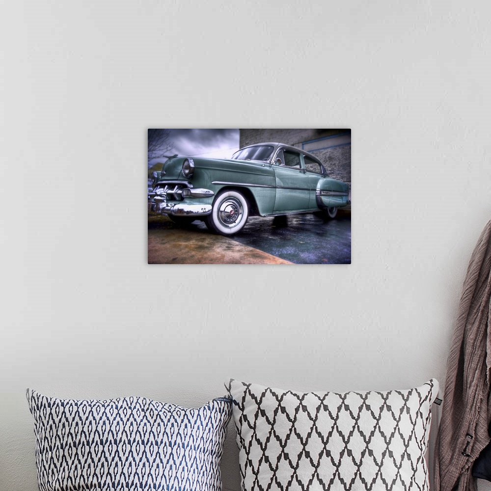 A bohemian room featuring A 1950's Chevrolet car