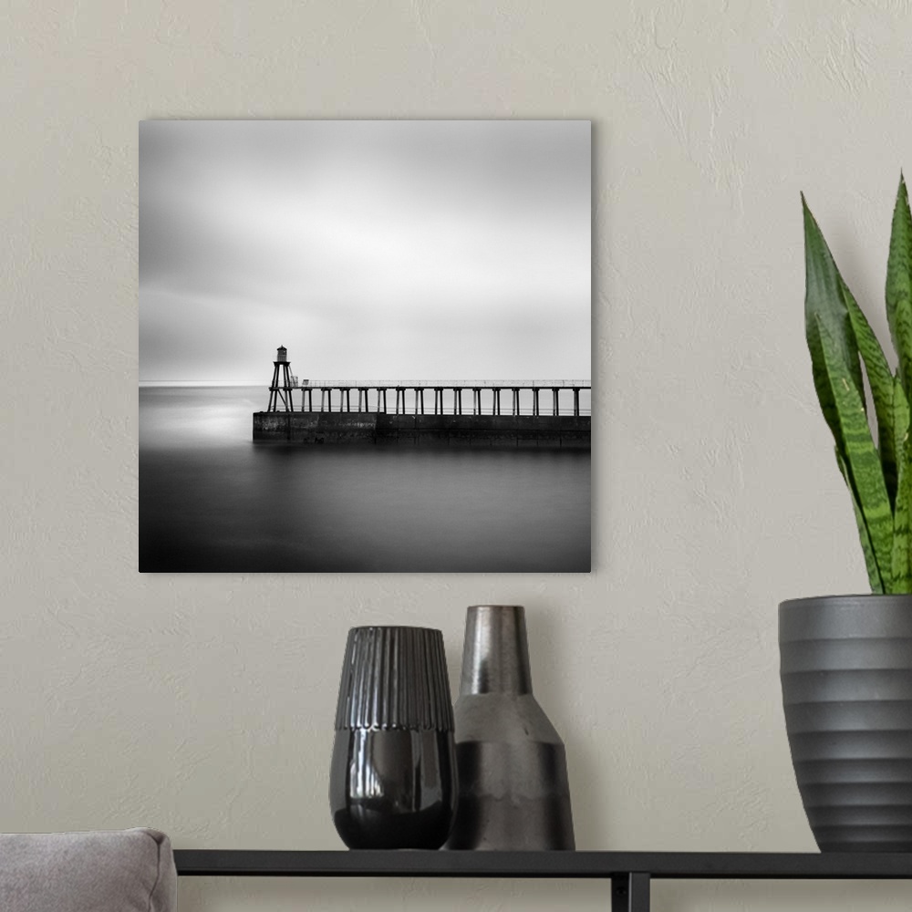A modern room featuring Whitby pier, North Yorkshire
