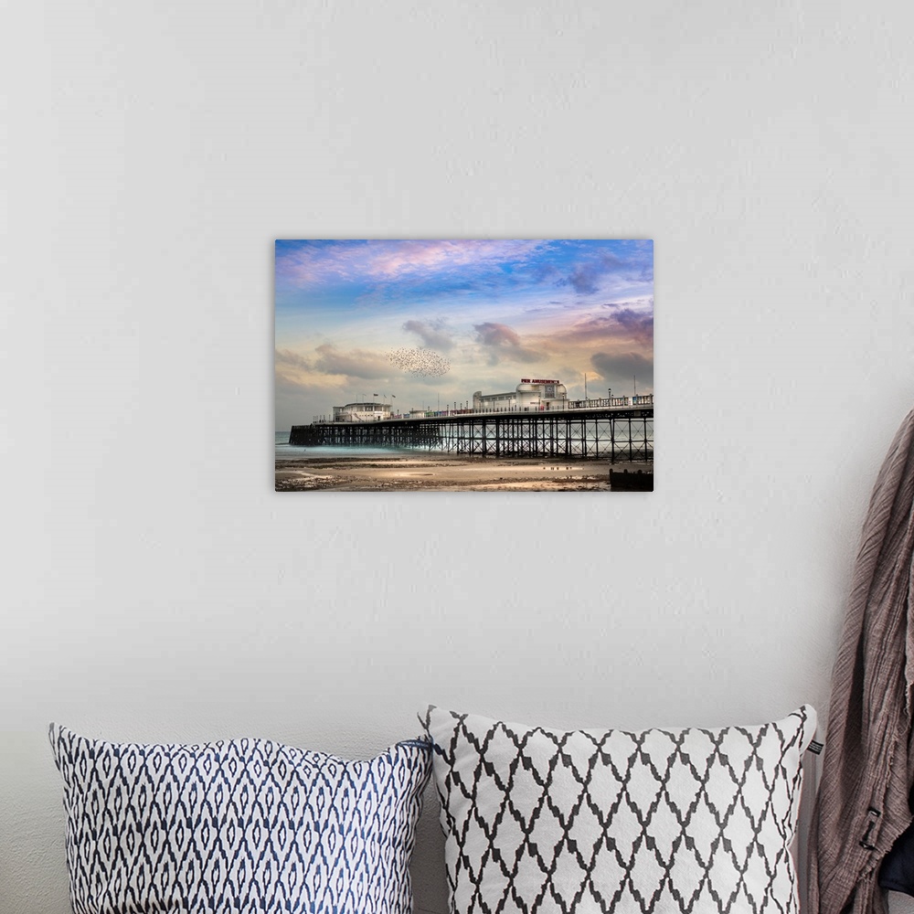 A bohemian room featuring Coastal view in West Sussex, England. Worthing Pier is a pier in Worthing, West Sussex, England. ...