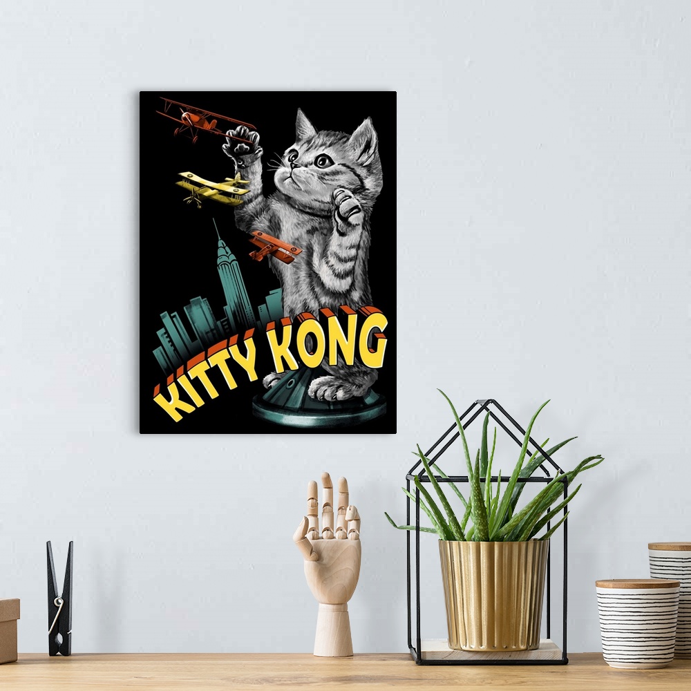 A bohemian room featuring Kitty Kong
