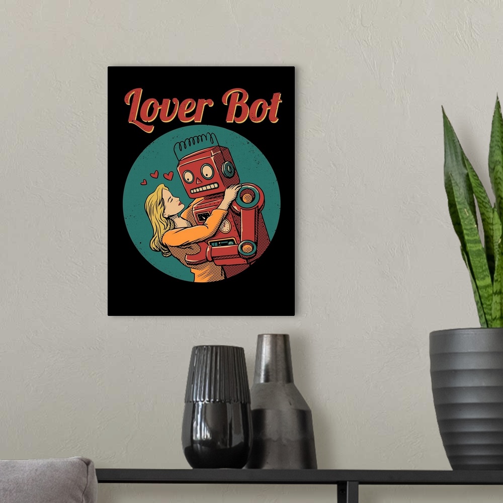 A modern room featuring Lover Bot