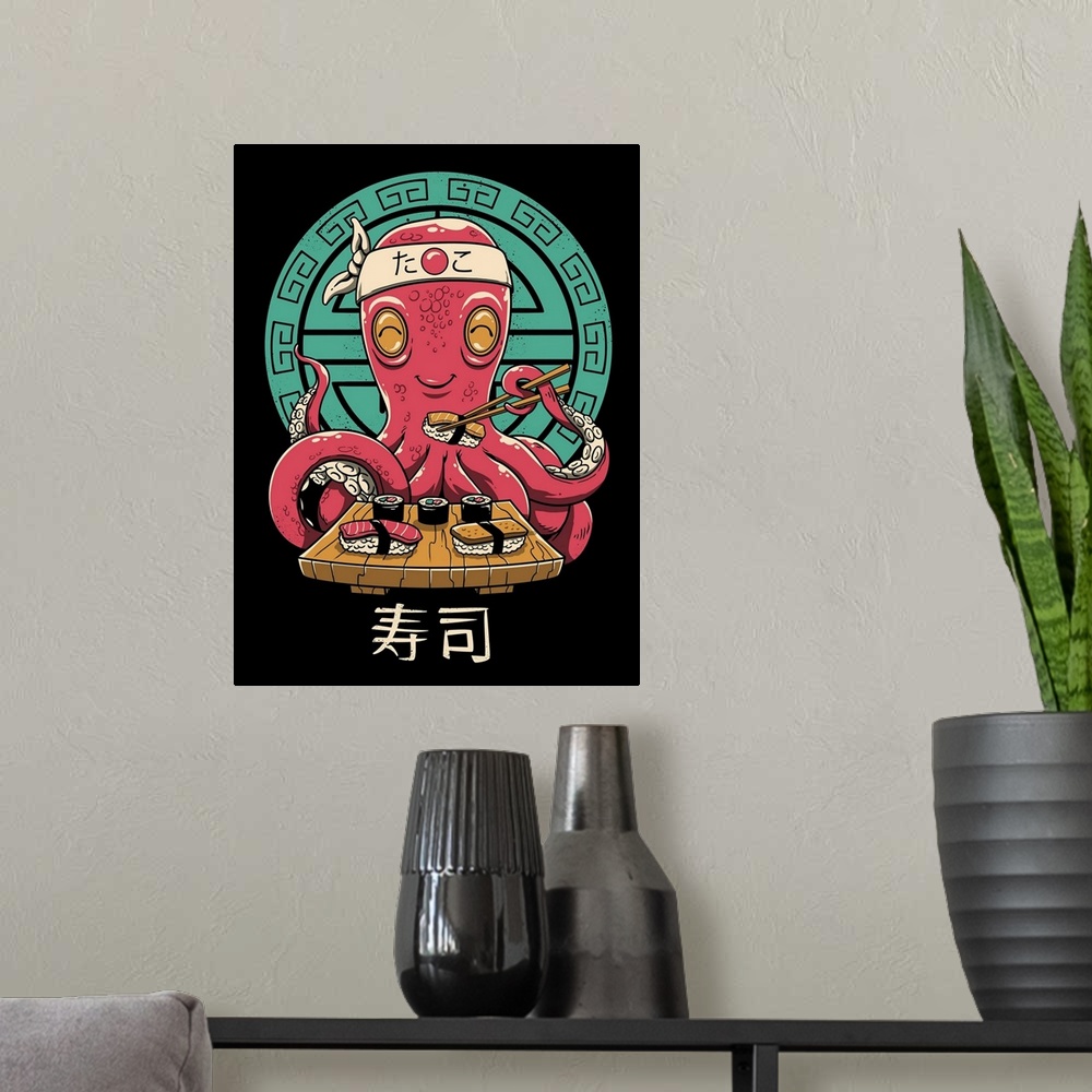 A modern room featuring Octo Sushi