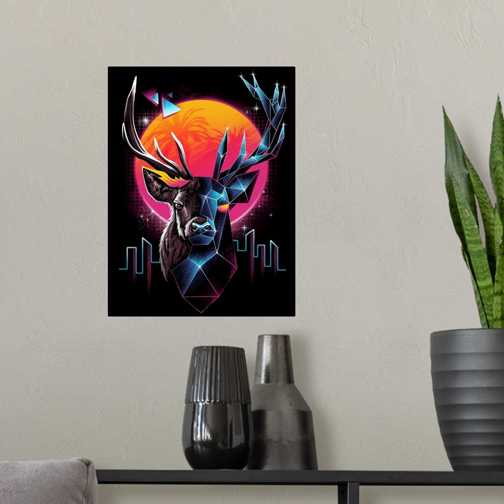 A modern room featuring Rad Stag