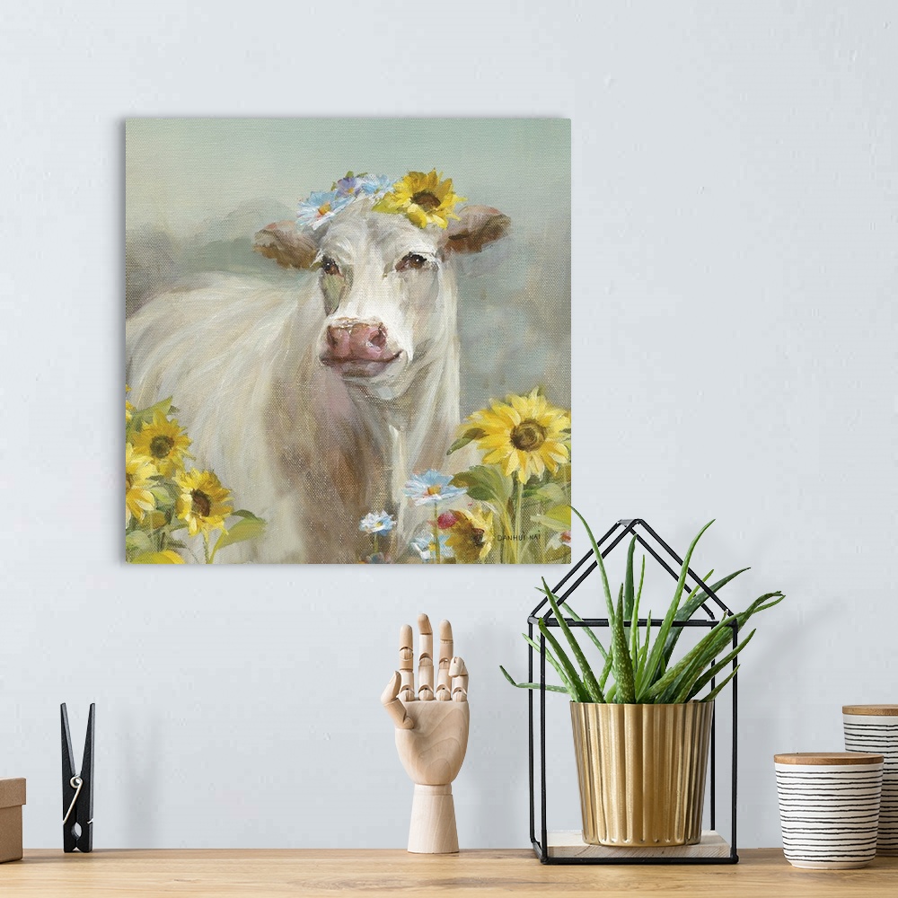 A bohemian room featuring A Cow In A Crown