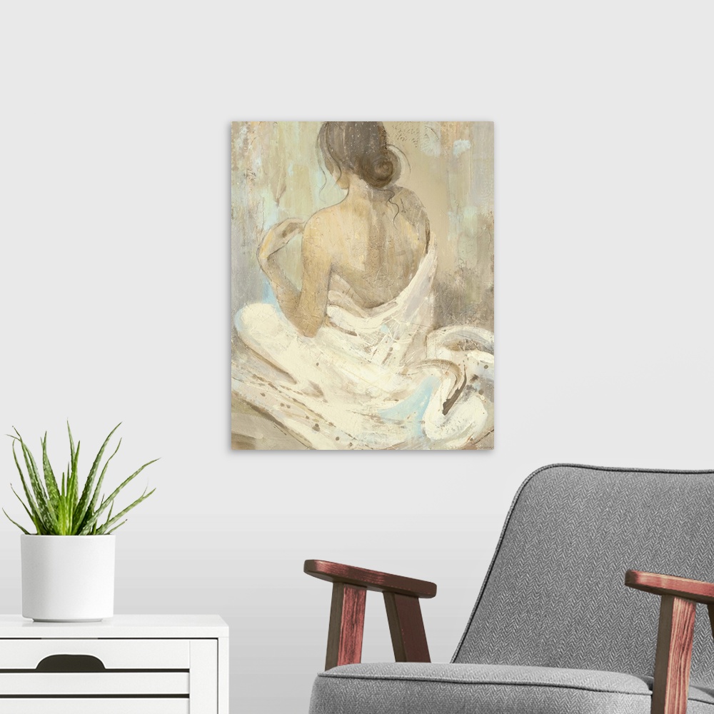 A modern room featuring Abstract Figure Study II