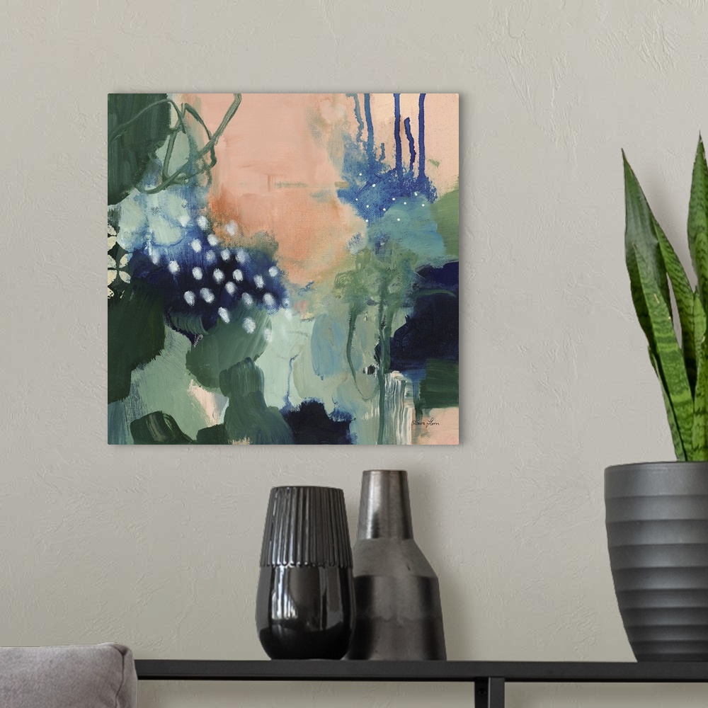 A modern room featuring Abstract Layers III